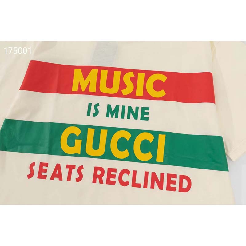 G*u*i gg women G*u*i 100 cotton t-shirt white cotton jersey crewneck oversize fit