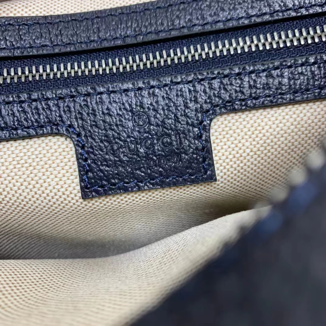 G*u*i gg unisex horsebit 1955 small bag beige blue gg supreme canvas