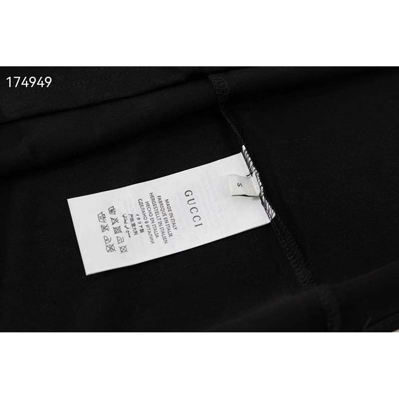 G*u*i gg men original G*u*i print oversize t-shirt black cotton jersey crewneck