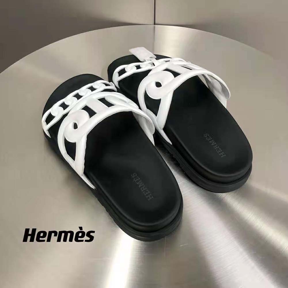 Hermes Women Extra Sandal in Nappa Leather-White
