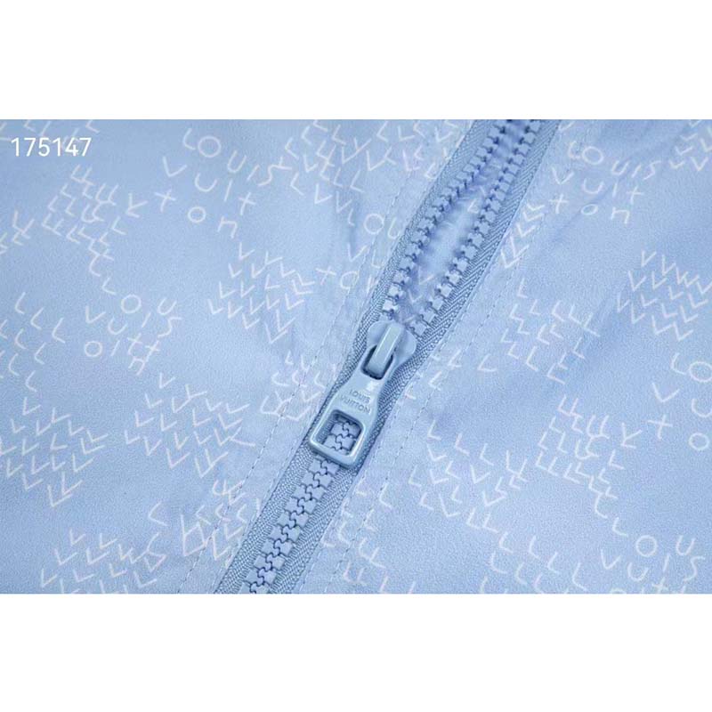 Louis Vuitton LV Women Damier Spread Windbreaker Polyester Blue Regular Fit