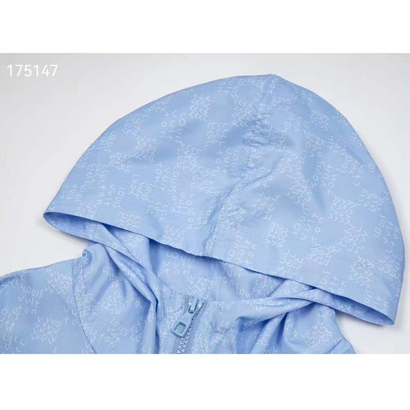 Louis Vuitton LV Women Damier Spread Windbreaker Polyester Blue Regular Fit