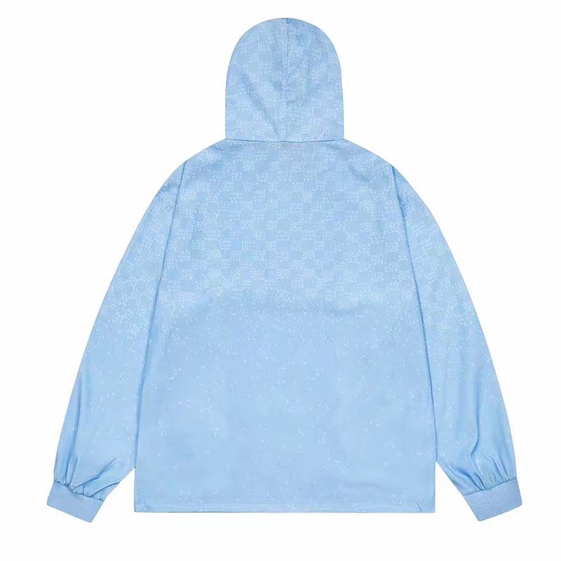 Louis Vuitton LV Women Damier Spread Windbreaker Polyester Blue Regular Fit