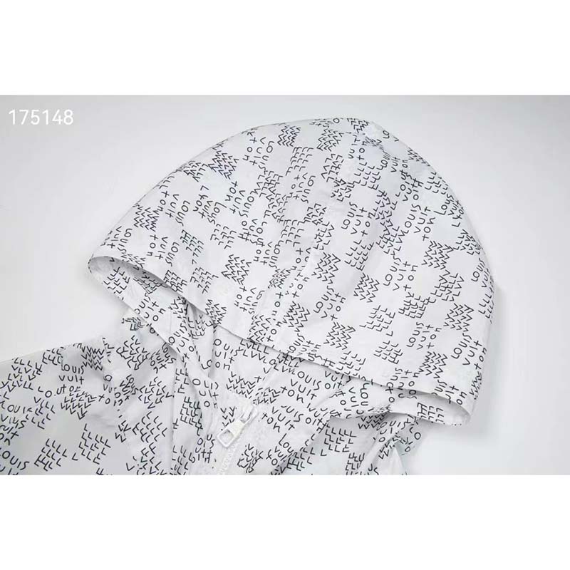 Louis Vuitton LV Women Damier Spread Windbreaker Polyester Optical White Regular Fit