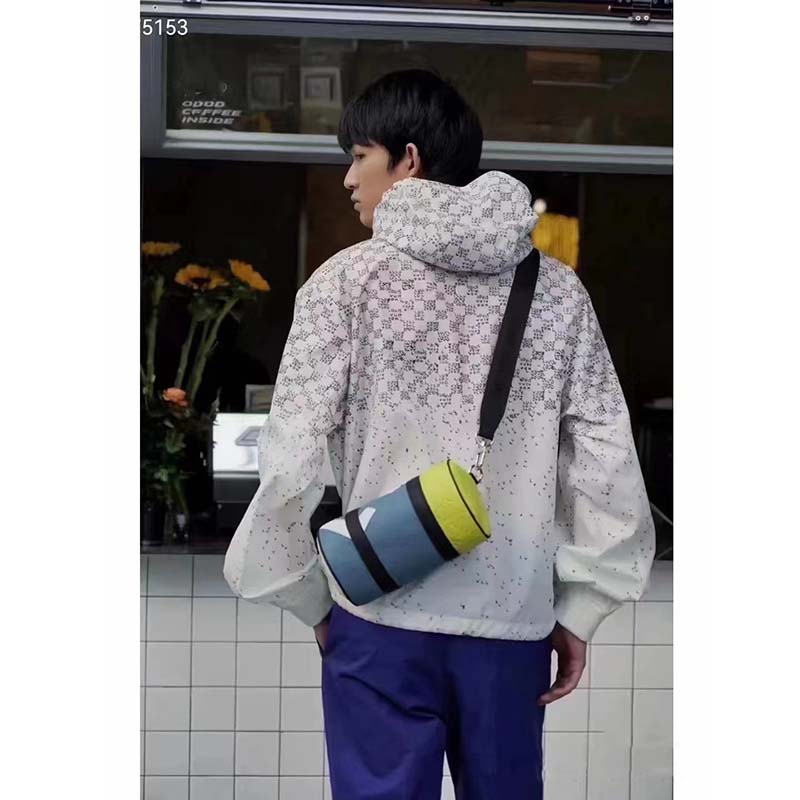 Louis Vuitton LV Men Damier Spread Windbreaker Polyester Optical White Regular Fit