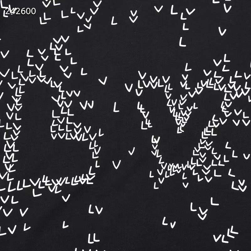 Louis Vuitton LV Women Spread Embroidered T-Shirt Cotton Black Regular Fit