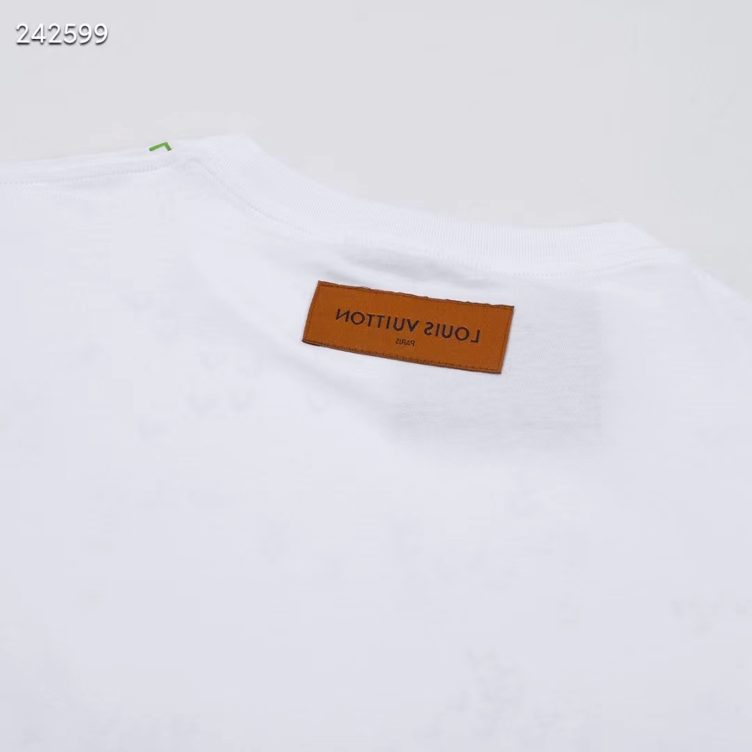 Louis Vuitton LV Women Spread Embroidered T-Shirt Cotton White Regular Fit
