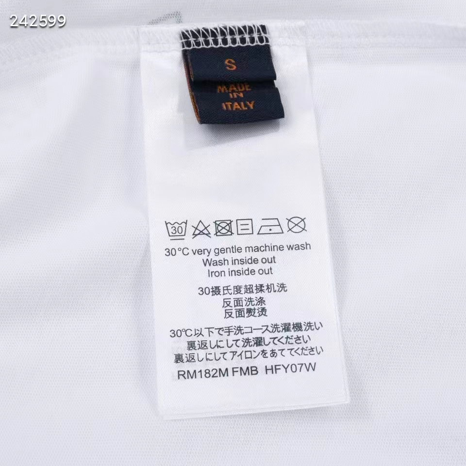 Louis Vuitton LV Women Spread Embroidered T-Shirt Cotton White Regular Fit