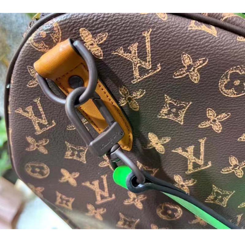 Louis Vuitton LV Unisex Keepall 55 Monogram Coated Canvas Cowhide Leather