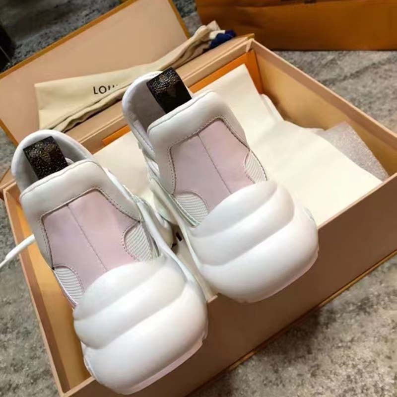 Louis Vuitton Women LV Archlight Sneaker Pink Mix Materials Patent Monogram Canvas