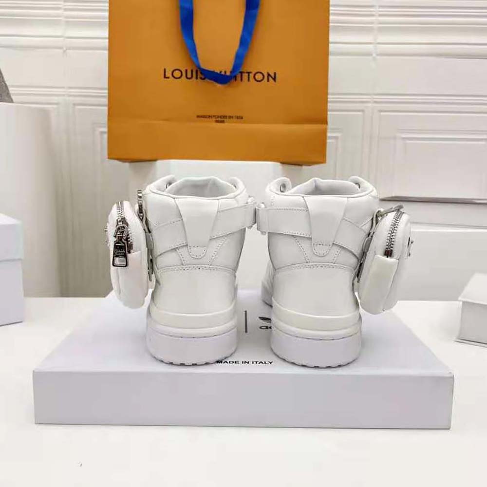 Prada Women Adidas for Prada Re-Nylon Forum High-Top Sneakers-White