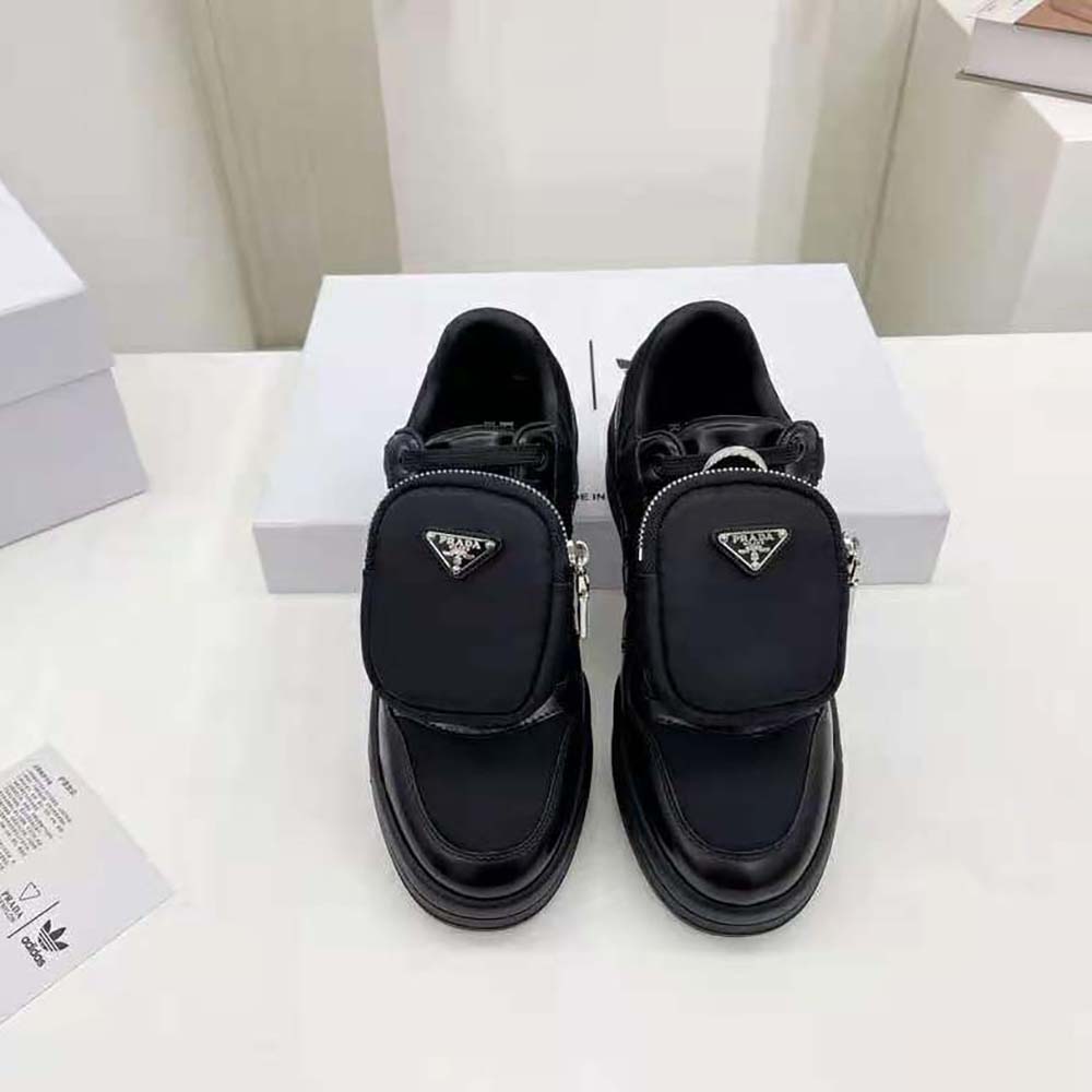 Prada Women Adidas for Prada Re-Nylon Forum Sneakers-Black