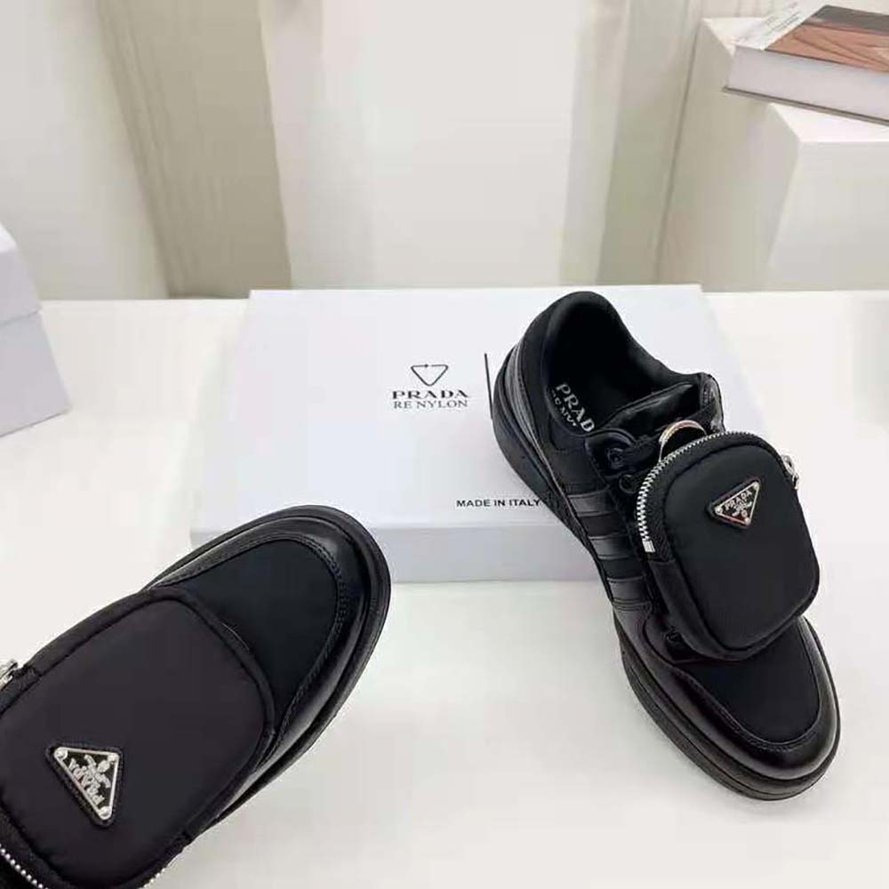 Prada Women Adidas for Prada Re-Nylon Forum Sneakers-Black