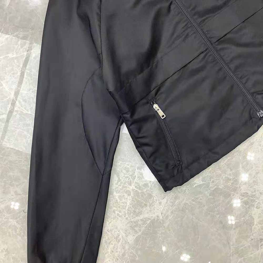 Prada Women Light Re-Nylon Rain Jacket-Black