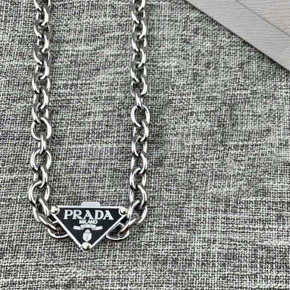 Prada Women Symbole Necklace 925 Sterling Silver