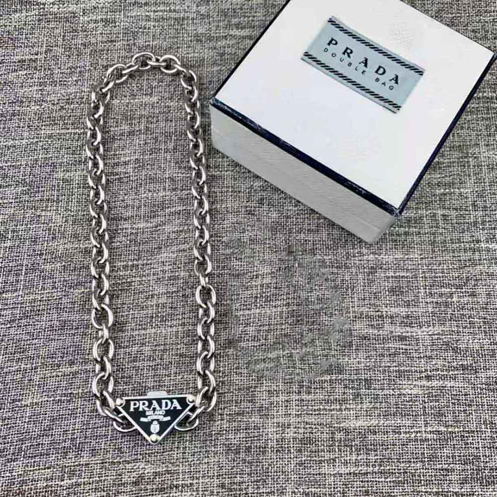 Prada Women Symbole Necklace 925 Sterling Silver