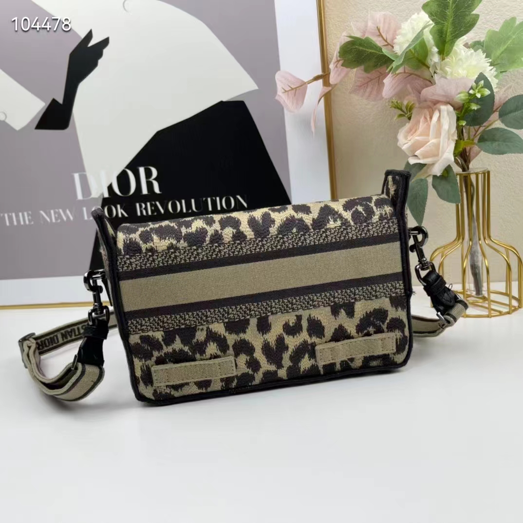 Dior Unisex CD Small Diorcamp Bag Beige Multicolor Mizza Embroidery