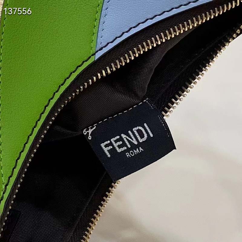 Fendi Women FF Fendigraphy Small Leather Bag Multicolor Inlay
