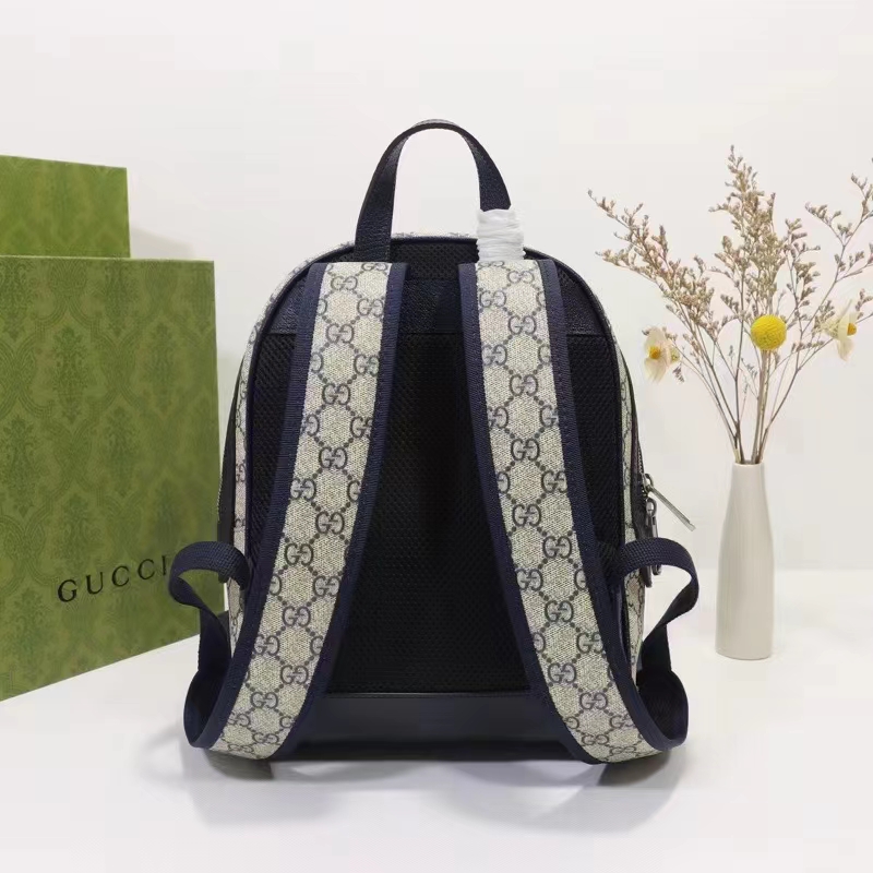 G*u*i unisex ophidia gg small backpack beige blue gg supreme canvas