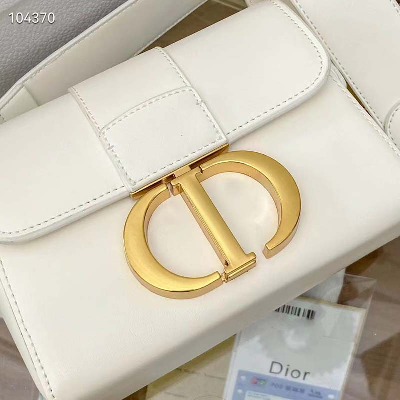 Dior Women CD 30 Montaigne Bag Latte Box Calfskin