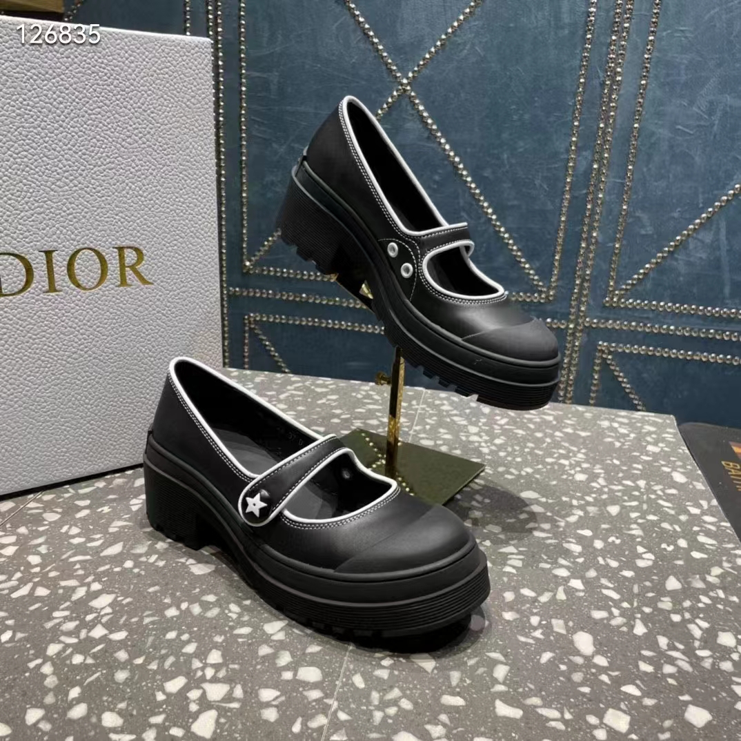 Dior Women CD Shoes D-Doll 2.0 Pump Black Supple Calfskin 3.5 cm Heel