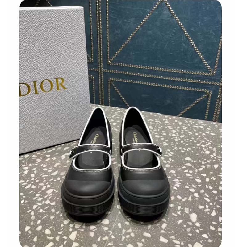 Dior Women CD Shoes D-Doll 2.0 Pump Black Supple Calfskin 3.5 cm Heel