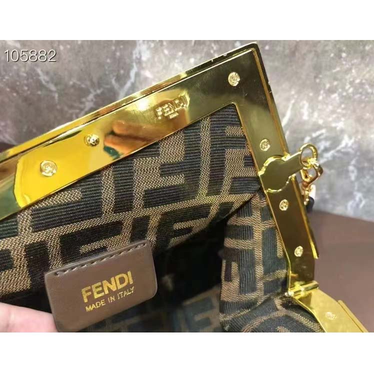 Fendi Women FF First Small Pink Sequinned Bag
