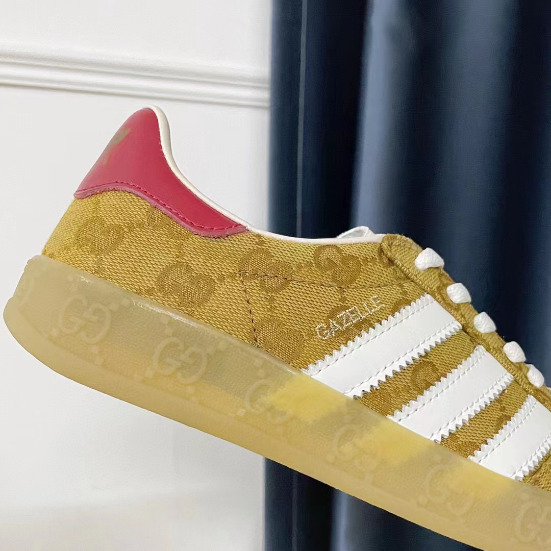 G*u*i unisex adidas x G*u*i gazelle sneaker beige brown original gg canvas