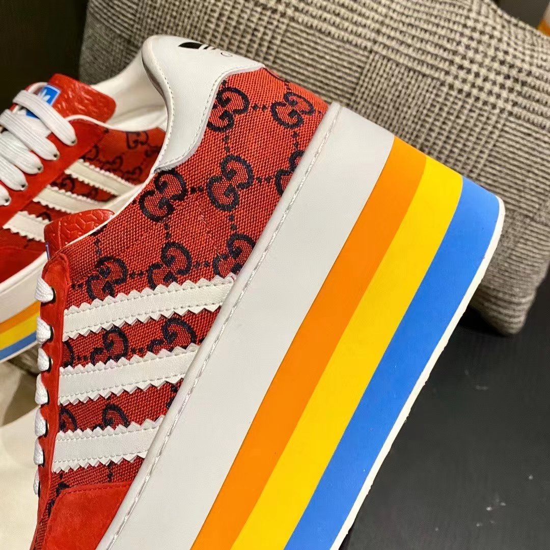 G*u*i women adidas x G*u*i gg gazelle sneaker red velvet details demetra
