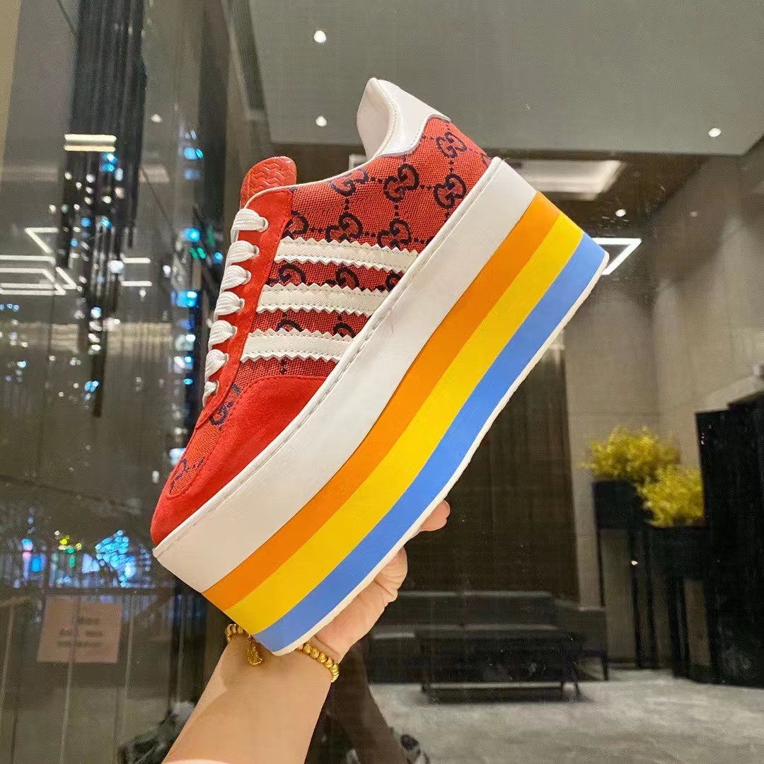 G*u*i women adidas x G*u*i gg gazelle sneaker red velvet details demetra