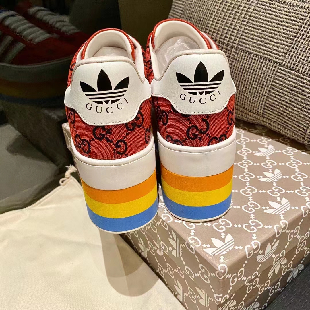G*u*i women adidas x G*u*i gg gazelle sneaker red velvet details demetra