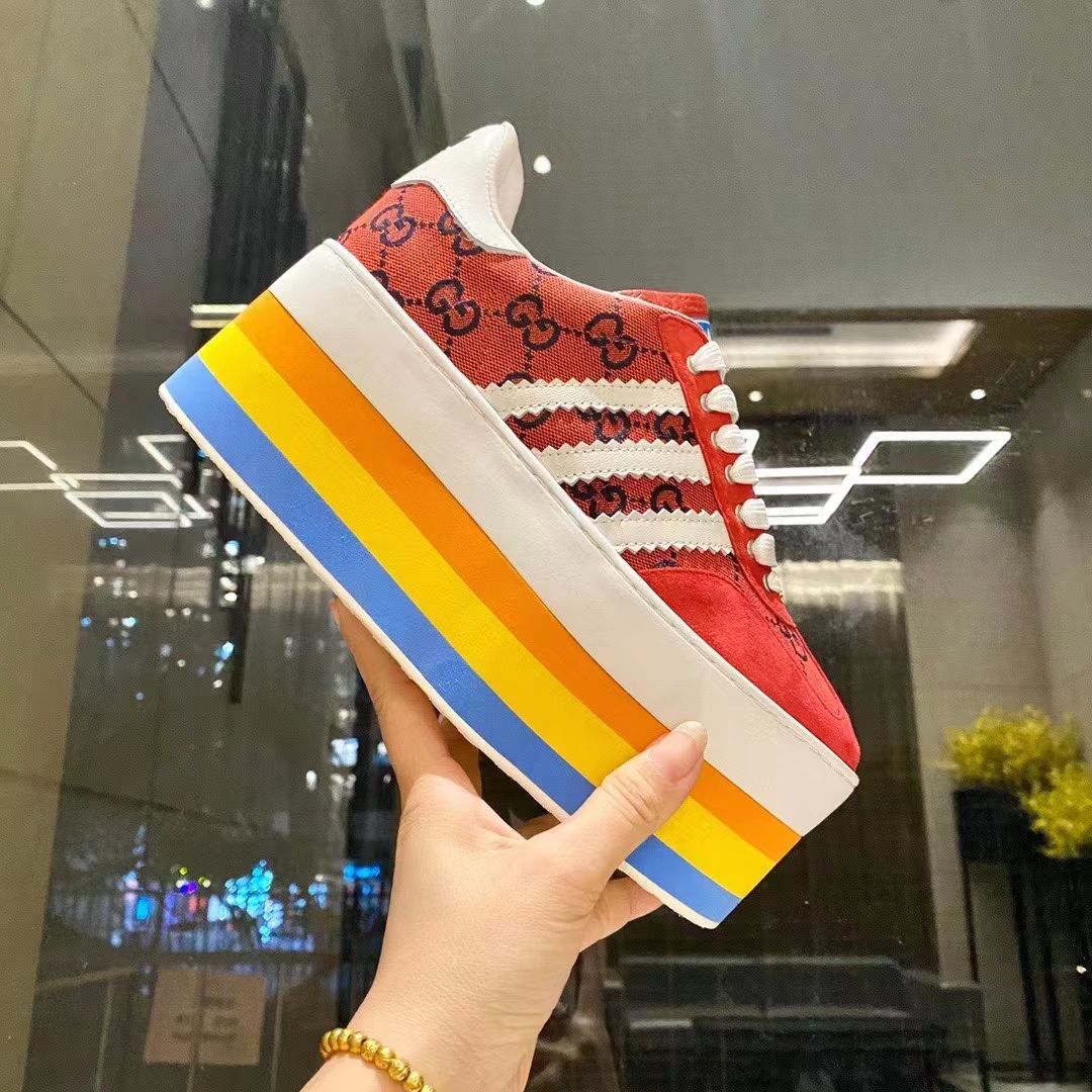 G*u*i women adidas x G*u*i gg gazelle sneaker red velvet details demetra
