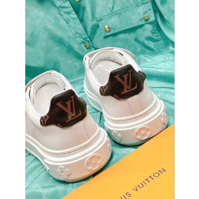 Louis Vuitton LV Unisex Time Out Sneaker Light Blue Smooth Calf Leather