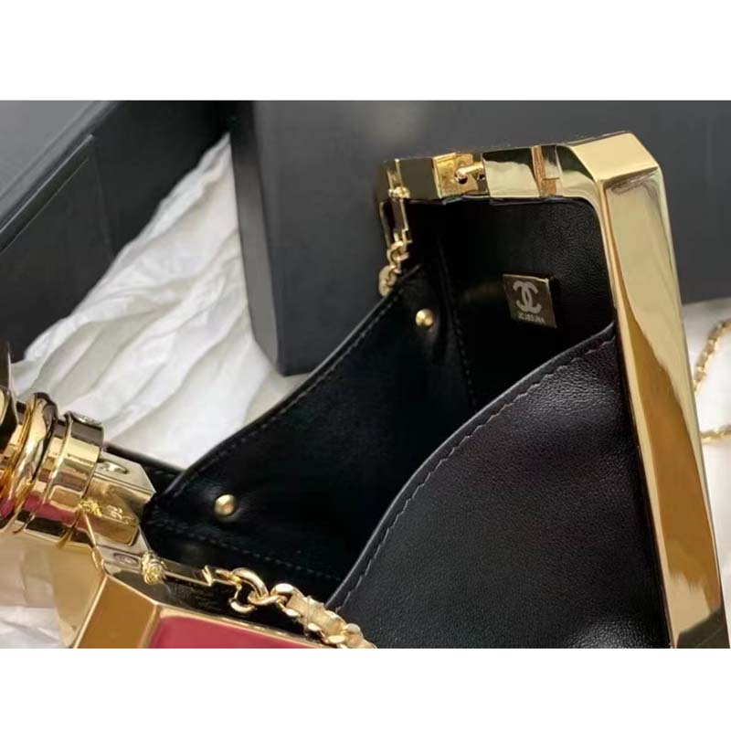 Chanel Women CC Evening Bag Metal Gold
