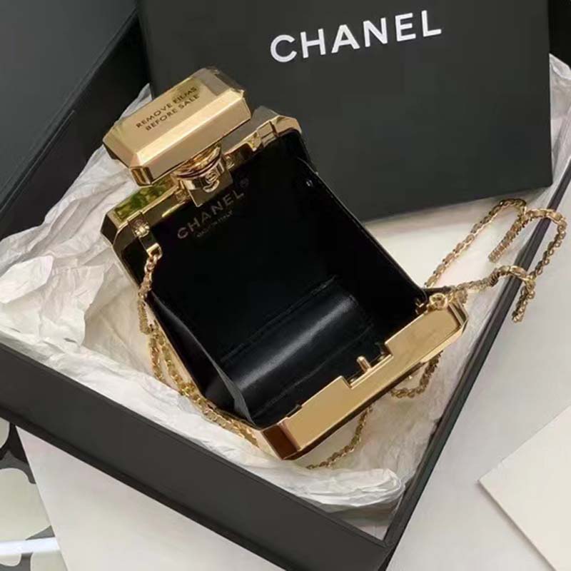 Chanel Women CC Evening Bag Metal Gold