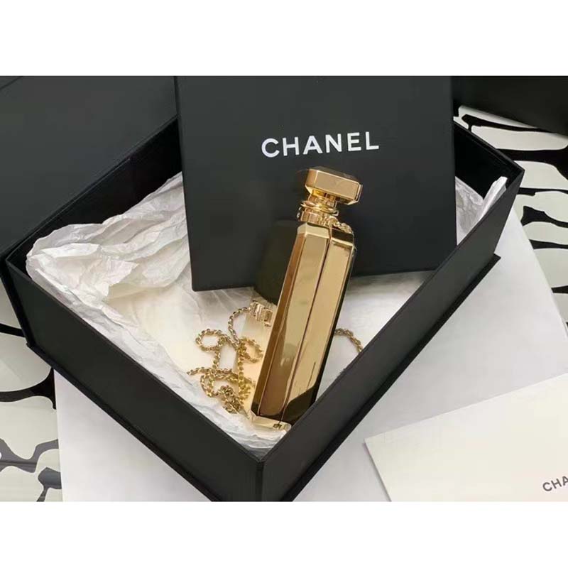 Chanel Women CC Evening Bag Metal Gold