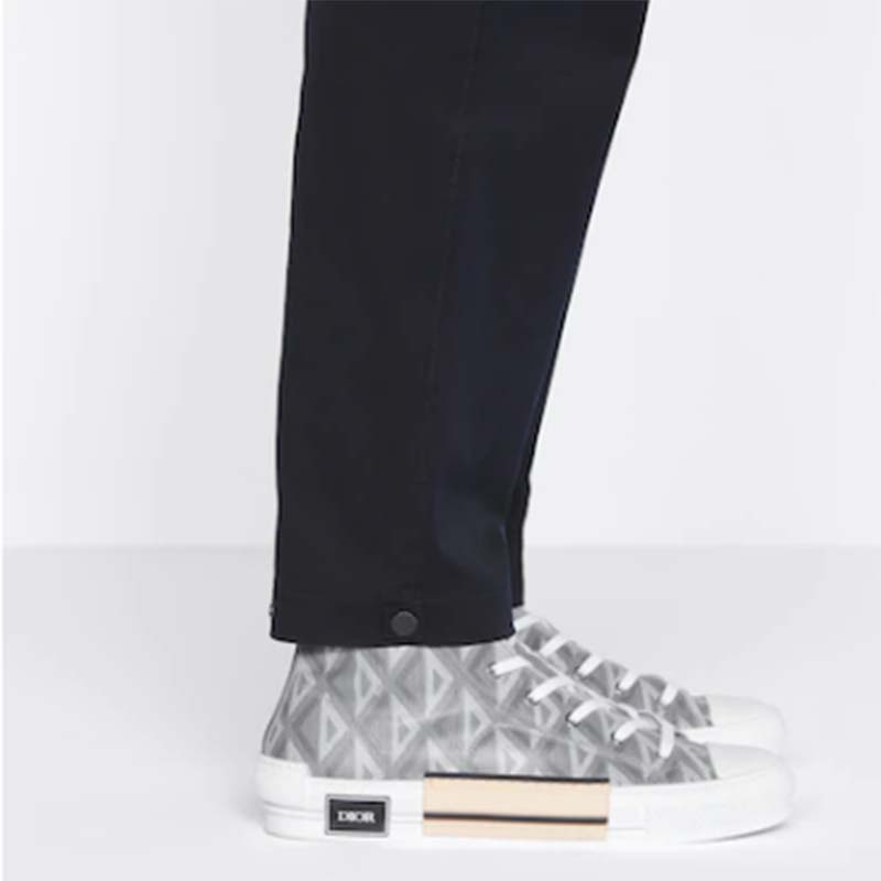 dior unisex b23 high top sneaker gray cd Di*m*nd canvas