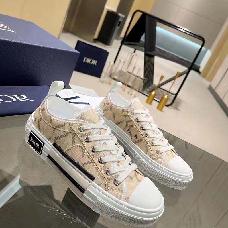 dior unisex b23 low top sneaker natural cd Di*m*nd canvas