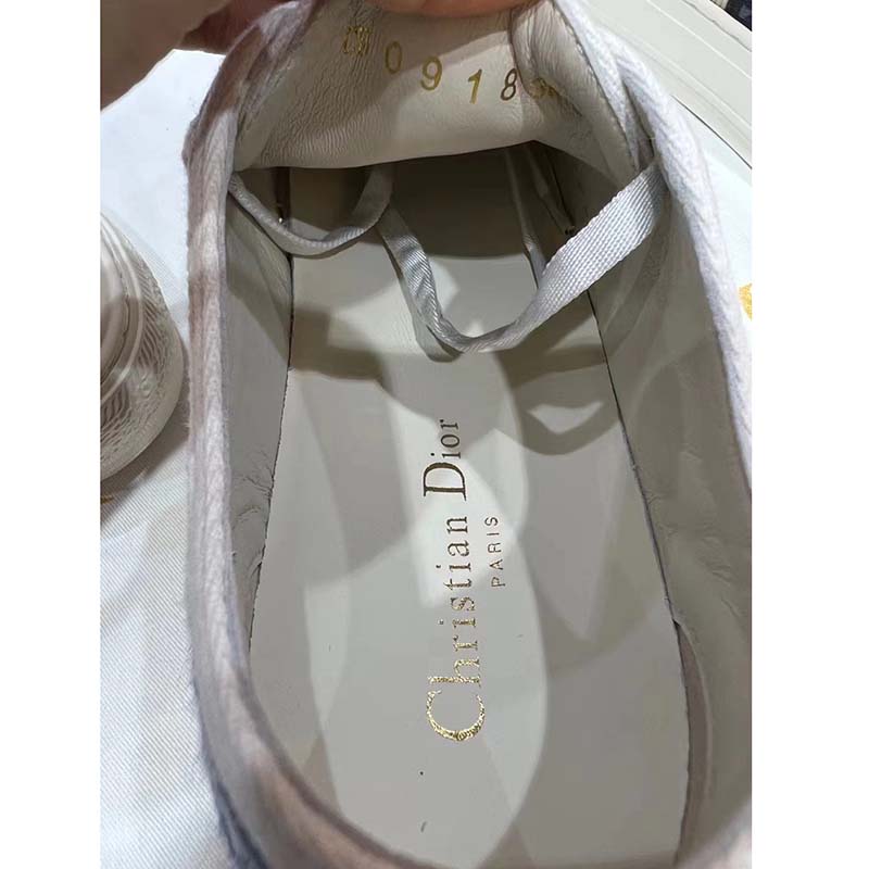 Dior Women Walk’n’Dior Sneaker Blue Toile De Jouy Embroidered Cotton
