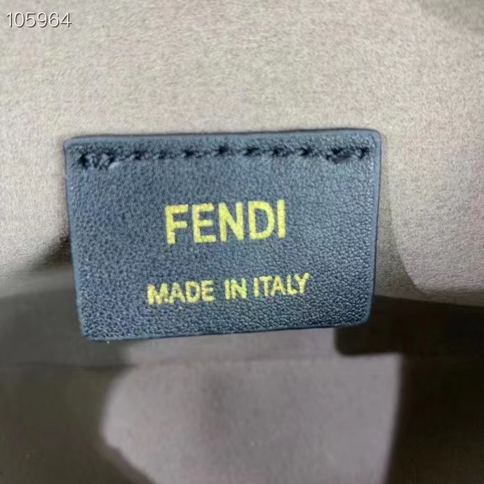 Fendi Women FF O’Lock Swing Mint Green Leather Pouch