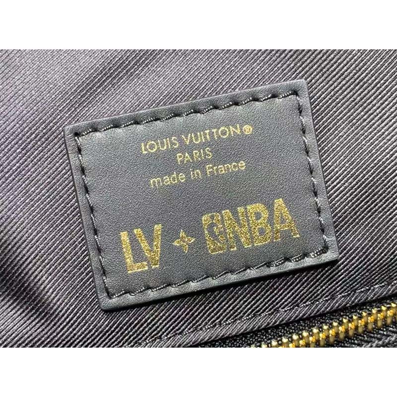 Louis Vuitton LV Unisex Christopher MM Backpack Blue Embossed Taurillon Leather