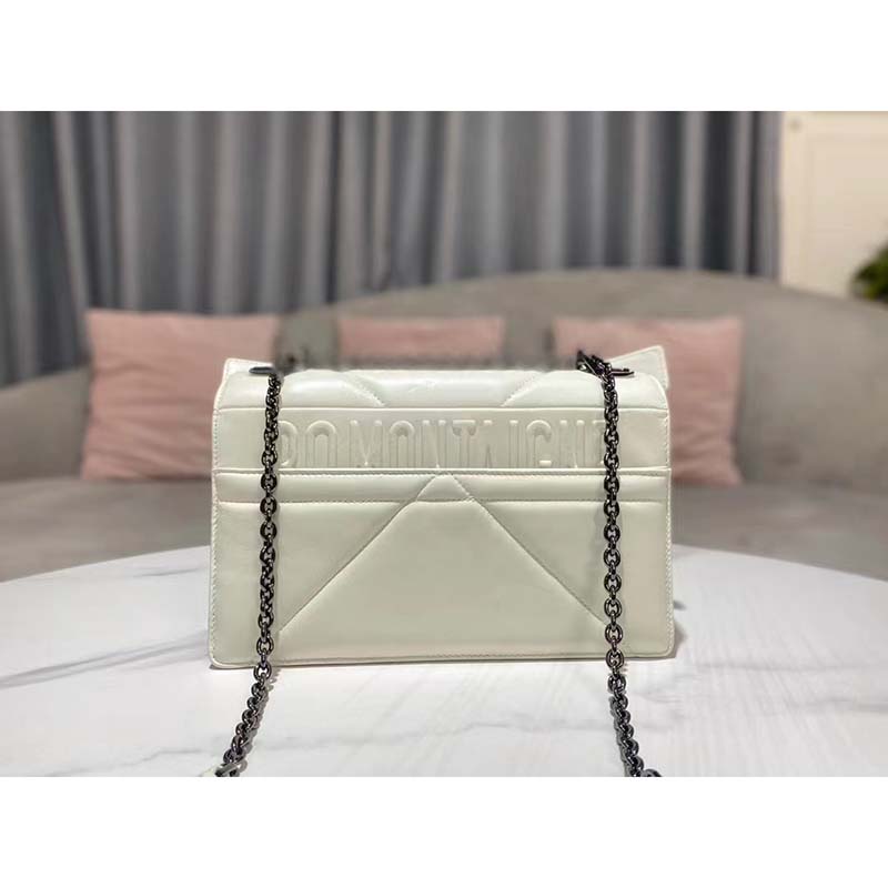 Dior Women CD 30 Montaigne Chain Bag Handle Latte Maxicannage Lambskin