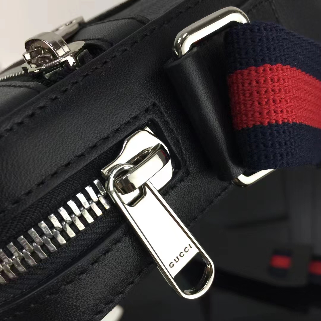 G*u*i gg unisex black messenger black grey gg supreme canvas blue red web