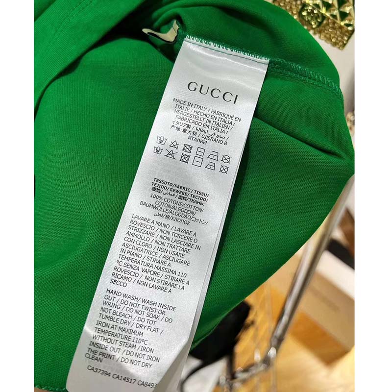 G*u*i gg women adidas x G*u*i cotton jersey t-shirt green jersey crewneck oversize fit