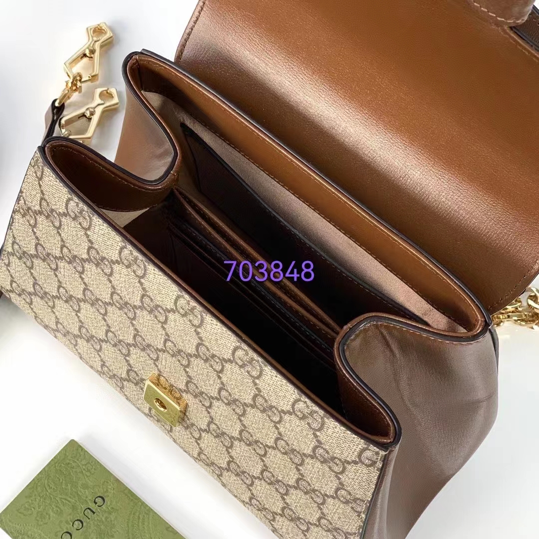 G*u*i gg women horsebit 1955 top handle bag light brown gold toned hardware