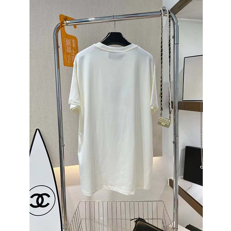 G*u*i gg men vintage logo print t-shirt off white cotton jersey crewneck short sleeves