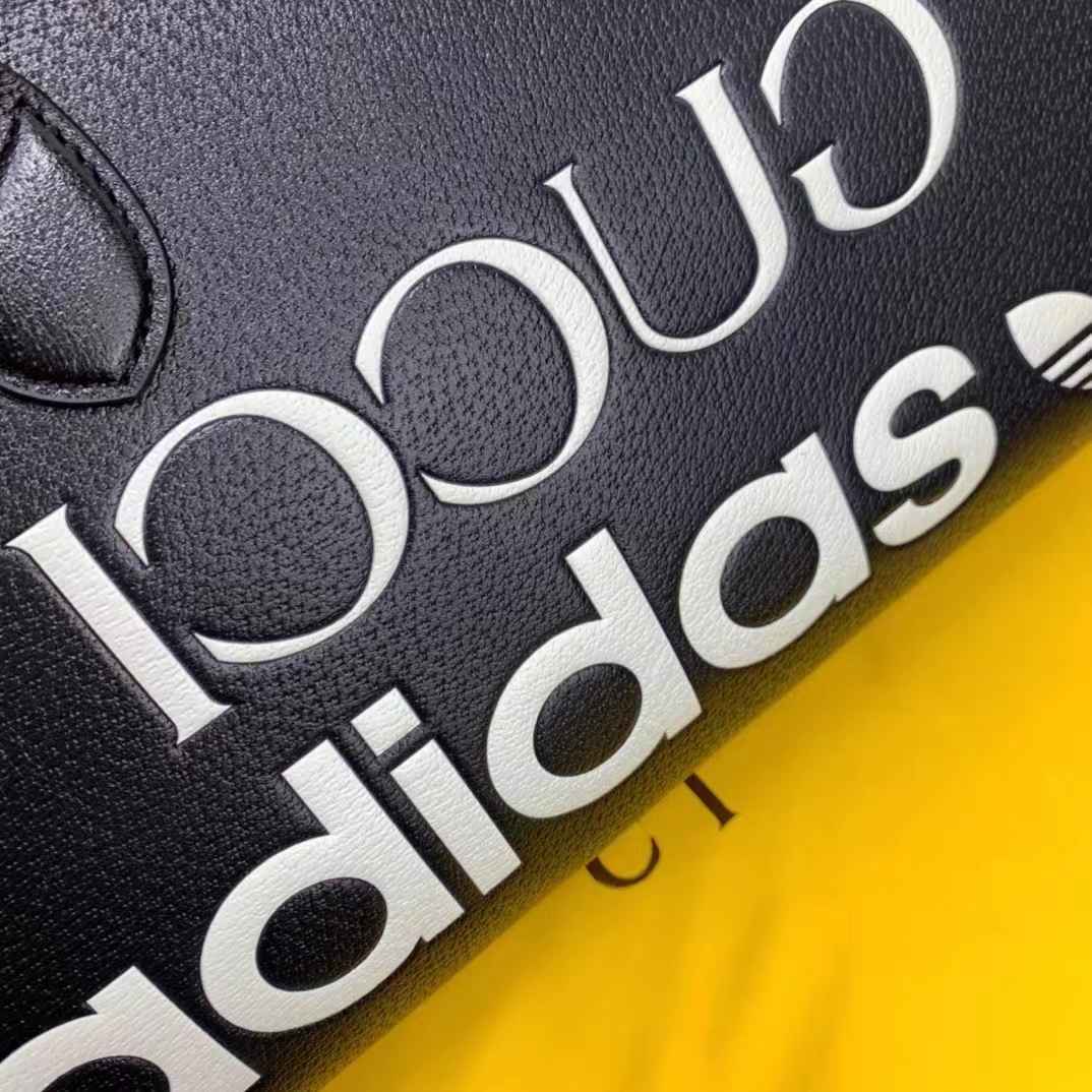 G*u*i unisex adidas x G*u*i large duffle bag black leather interlocking g