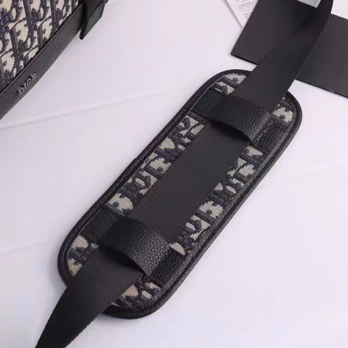 Dior Unisex CD Dior Explorer Bag Beige Black Dior Oblique Jacquard