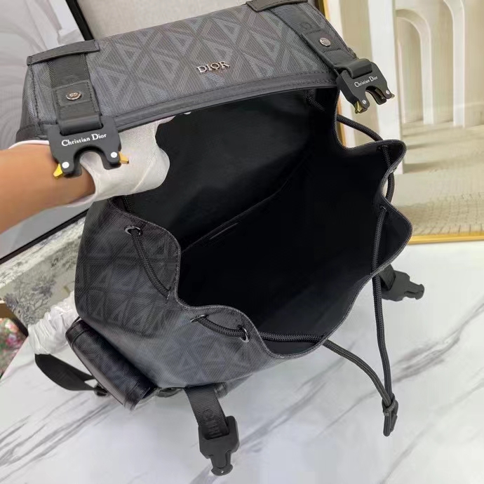 dior unisex cd hit the road backpack black cd Di*m*nd canvas