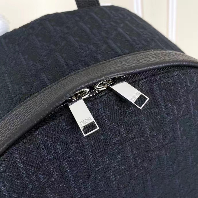 Dior Unisex CD Rider Backpack Black Dior Oblique Jacquard
